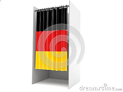 Vote cabinet with german flag Stock Photo