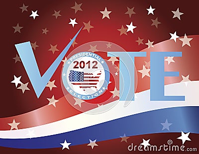 Vote Check Mark 2012 Presidential Election Vector Illustration