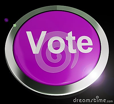 Vote concept icon means casting a choice in an election - 3d illustration Cartoon Illustration