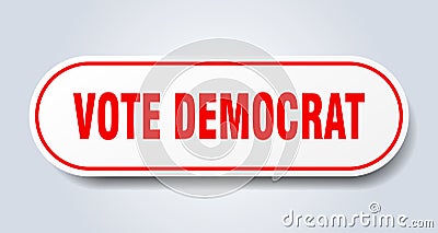 vote democrat sticker. Vector Illustration