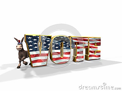 Vote Democratic Editorial Stock Photo