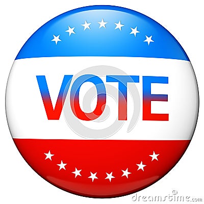 Vote election campaign badge Stock Photo