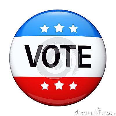 Vote election campaign badge Stock Photo