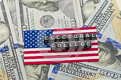 The vote of the Electoral College Stock Photo