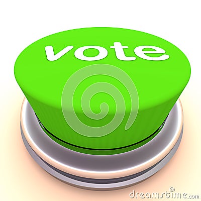 Vote green button Stock Photo