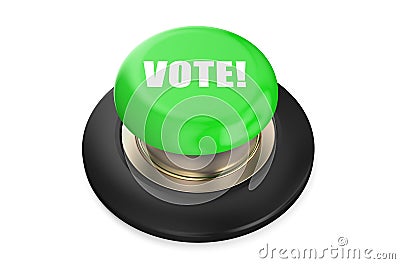 Vote Green button Stock Photo