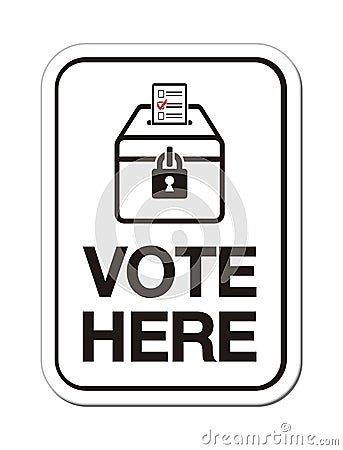 Vote here signs Vector Illustration