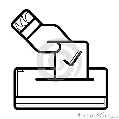 Vote icon Cartoon Illustration