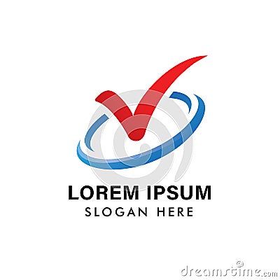 vote icon symbol design. check mark logo icon vector template Vector Illustration