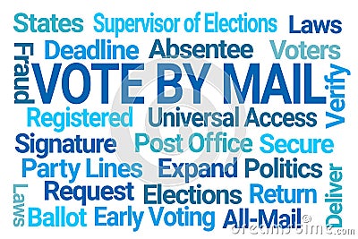 Vote by Mail Word Cloud Stock Photo