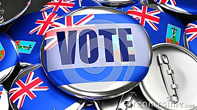 Vote in Montserrat Stock Photo