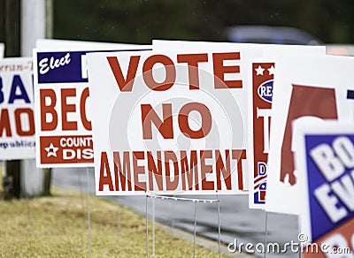 Vote No Amendment Stock Photo