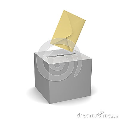 Vote or sending letter Cartoon Illustration