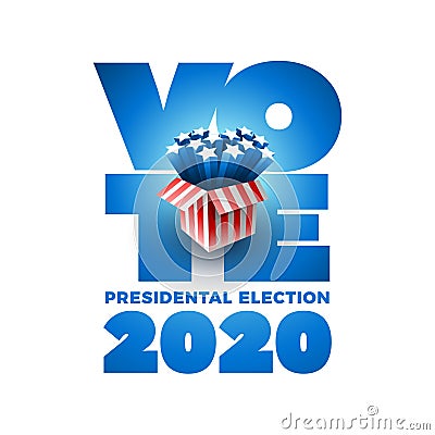 Vote 2020 in USA Vector Illustration