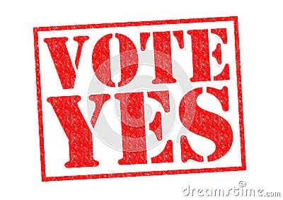 VOTE YES Stock Photo