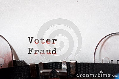 Voter fraud phrase Stock Photo
