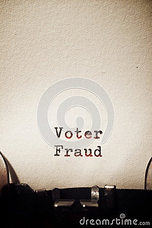 Voter fraud phrase Stock Photo