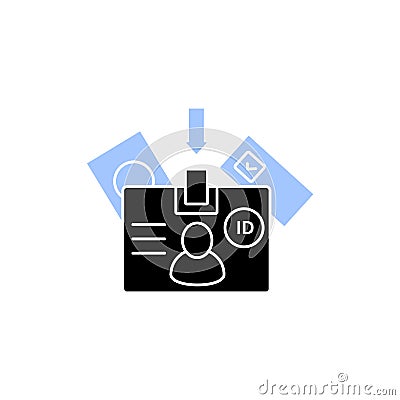 Voter id glyph icon Vector Illustration