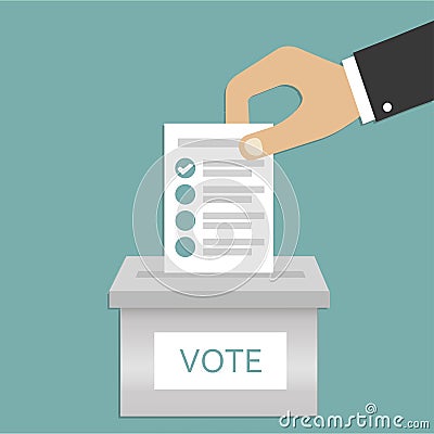 Voting. Ballot box. Candidate elections. Presidential elections. Do the choice. Vector illustration Vector Illustration