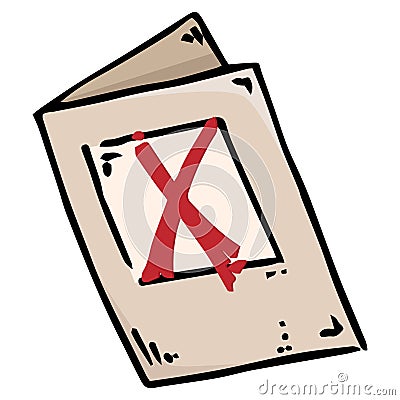 Voting ballot, form, questionnaire icon. Vector illustration of ballot paper. Cartoon Illustration