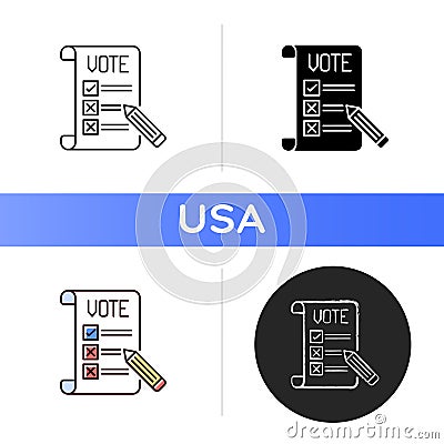 Voting ballot icon Vector Illustration