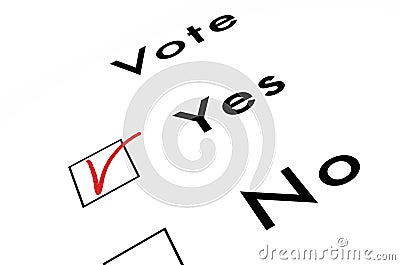 Voting ballot, on white Cartoon Illustration