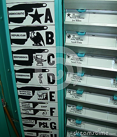 Voting booth united states usa Editorial Stock Photo