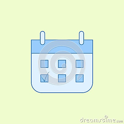 voting calendar field outline icon. Element of elections icon for mobile concept and web apps. Field outline voting calendar icon Stock Photo