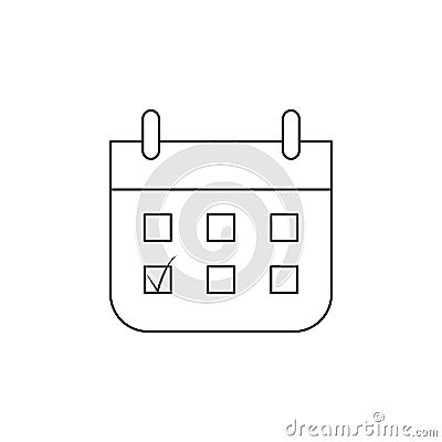 voting calendar icon. Elements of elections icon. Premium quality graphic design. Signs and symbol collection icon for websites, w Stock Photo