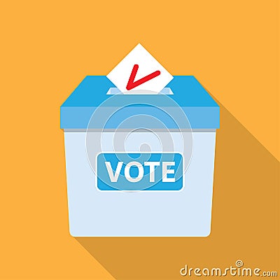 Voting concept in flat style Vector Illustration