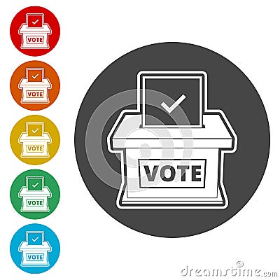 Voting concept, Vote concept icon, Flat style illustration of election day Vector Illustration