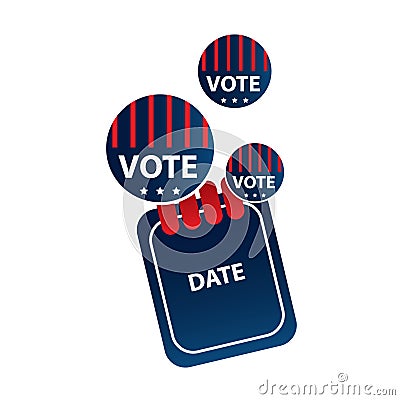 voting date. Vector illustration decorative design Vector Illustration