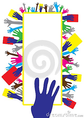 Voting hands Vector Illustration