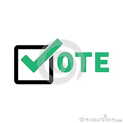 Voting 2020 Icon with Vote. Election symbol 2020 . Isolated Vector Illustration