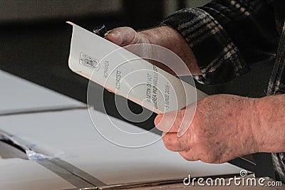 Voting-paper Editorial Stock Photo