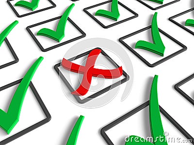 Voting/rejection concept Stock Photo