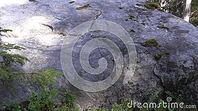 Vottovaara Karelia - The outline of the eye on the stone Stock Photo