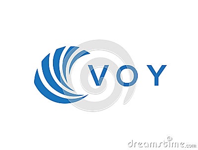 VOY letter logo design on white background. VOY creative circle letter logo concept. VOY letter design Vector Illustration