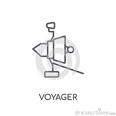 Voyager linear icon. Modern outline Voyager logo concept on whit Vector Illustration