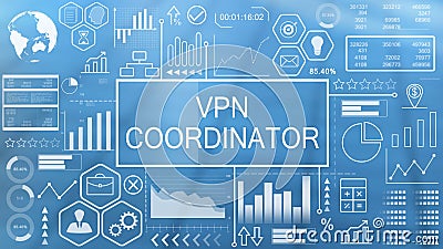 VPN Coordinator, Animated Typography Stock Photo