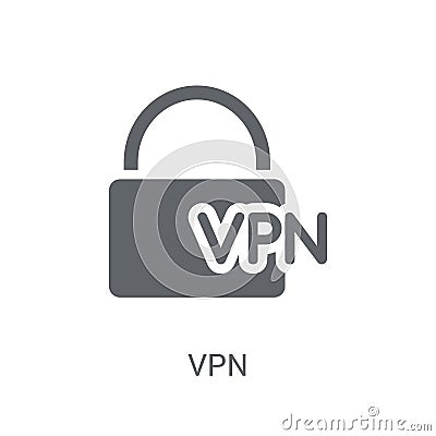 VPN icon. Trendy VPN logo concept on white background from Technology collection Vector Illustration