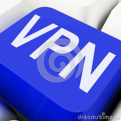 VPN Keys Mean Virtual Private Network Stock Photo