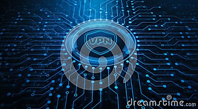 VPN network security internet privacy encryption concept Stock Photo