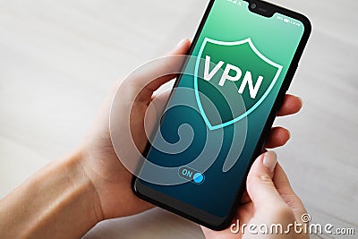 VPN virtual private network, anonymous and secure internet access. Technology concept. Stock Photo