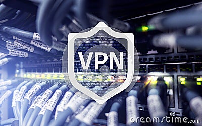 VPN, virtual private network technology, proxy and ssl, cyber security Stock Photo