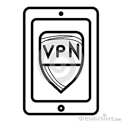 VPN vitual Private network proxy application on smartphone Stock Photo