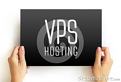Vps Hosting - service that uses virtualization technology to provide you with dedicated resources on a server with multiple users Stock Photo