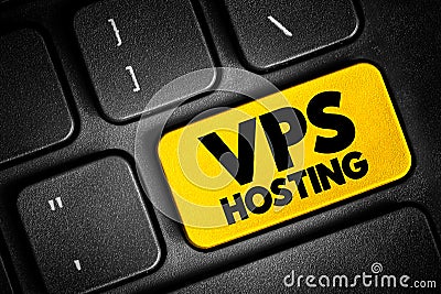 Vps Hosting - service that uses virtualization technology to provide you with dedicated resources on a server with multiple users Stock Photo