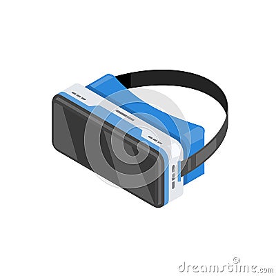 Vr glass isometric in flat style. Virtual Reality Vector Illustration