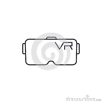 VR glasses, goggles, virtual reality 360 thin line icon. Linear vector symbol Vector Illustration